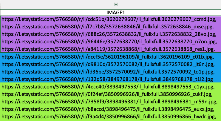 photo of revised multi-column spreadsheet